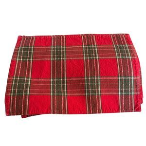 Winter Red Plaid Dining Place Setting For Christmas Holiday Set Of 8‎